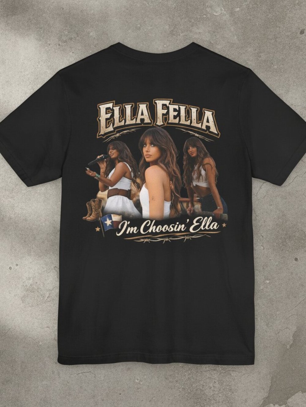 Ella Langley Ella Fella I'm Choosin Ella Country Fan Black T-Shirt